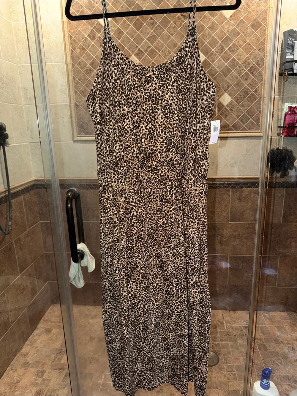 NWT Old Navy Leopard Print Spaghetti-Strap Maxi Dress - Brown & Black